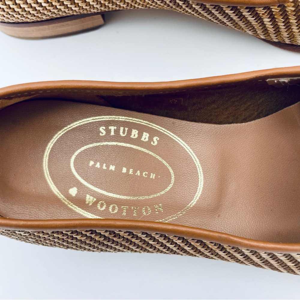 Women’s Stubbs & Wootton Tan Woven Raffia Loafers - Picture 6 of 8